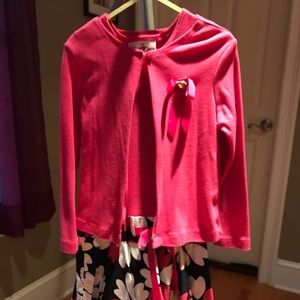 Girls two piece cardigan dress. Size 6